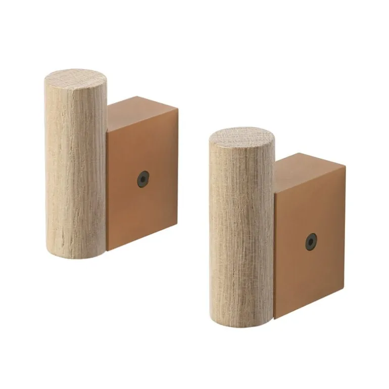 Muuto Attach coat hook 2 pcs, burnt orange - oak