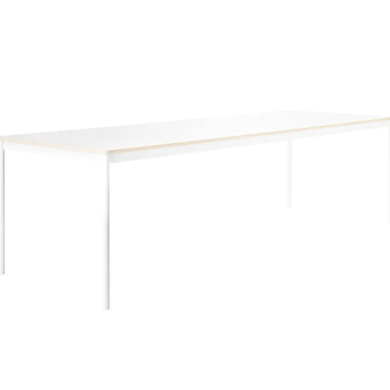 Muuto Base table 190 x 85 cm, laminate with plywood edges, white