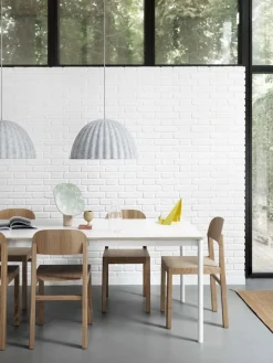 Muuto Base table 190 x 85 cm, laminate with plywood edges, white