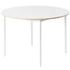 Muuto Base table round 110 cm, laminate with plywood edges, white