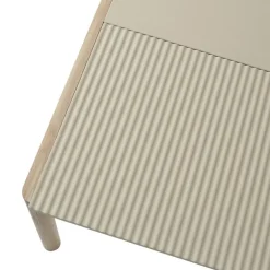 Muuto Couple coffee table, 80 x 84 cm, plain/wavy, sand - oak