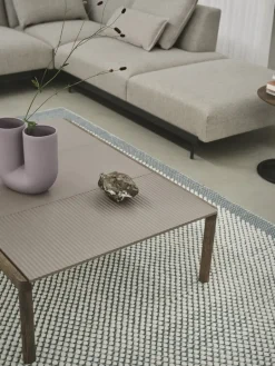 Muuto Couple coffee table,120 x 84cm, plain/wavy, taupe-dark oiled oak