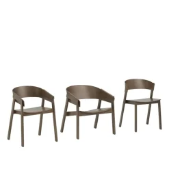 Muuto Cover armchair, stained dark brown