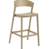 Muuto Cover bar stool, 75 cm, oak