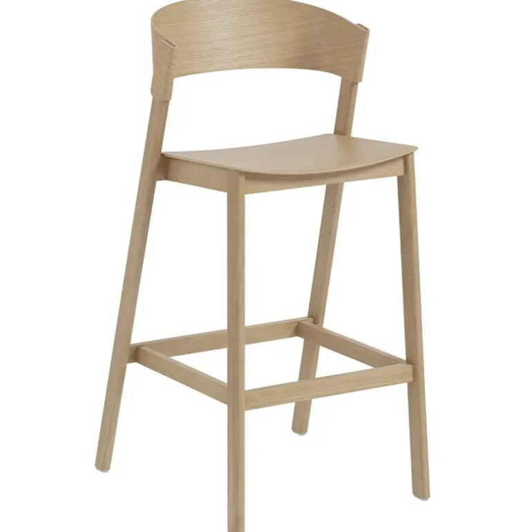 Muuto Cover bar stool, 75 cm, oak