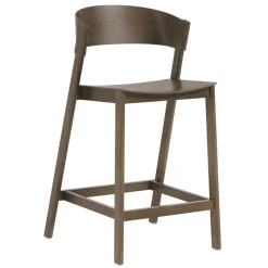 Muuto Cover counter stool, 65 cm, stained dark  brown