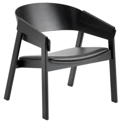 Muuto Cover lounge chair, black - black leather