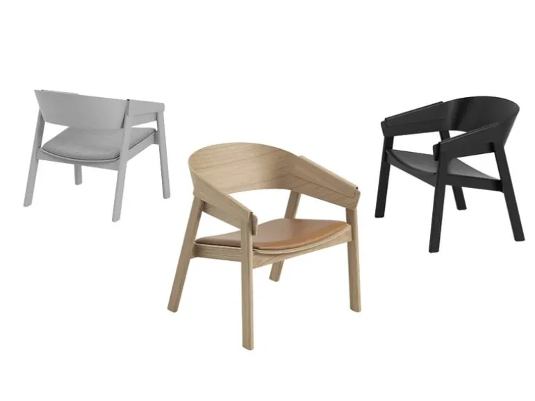 Muuto Cover lounge chair, black - black leather