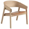 Muuto Cover lounge chair, oak - cognac leather