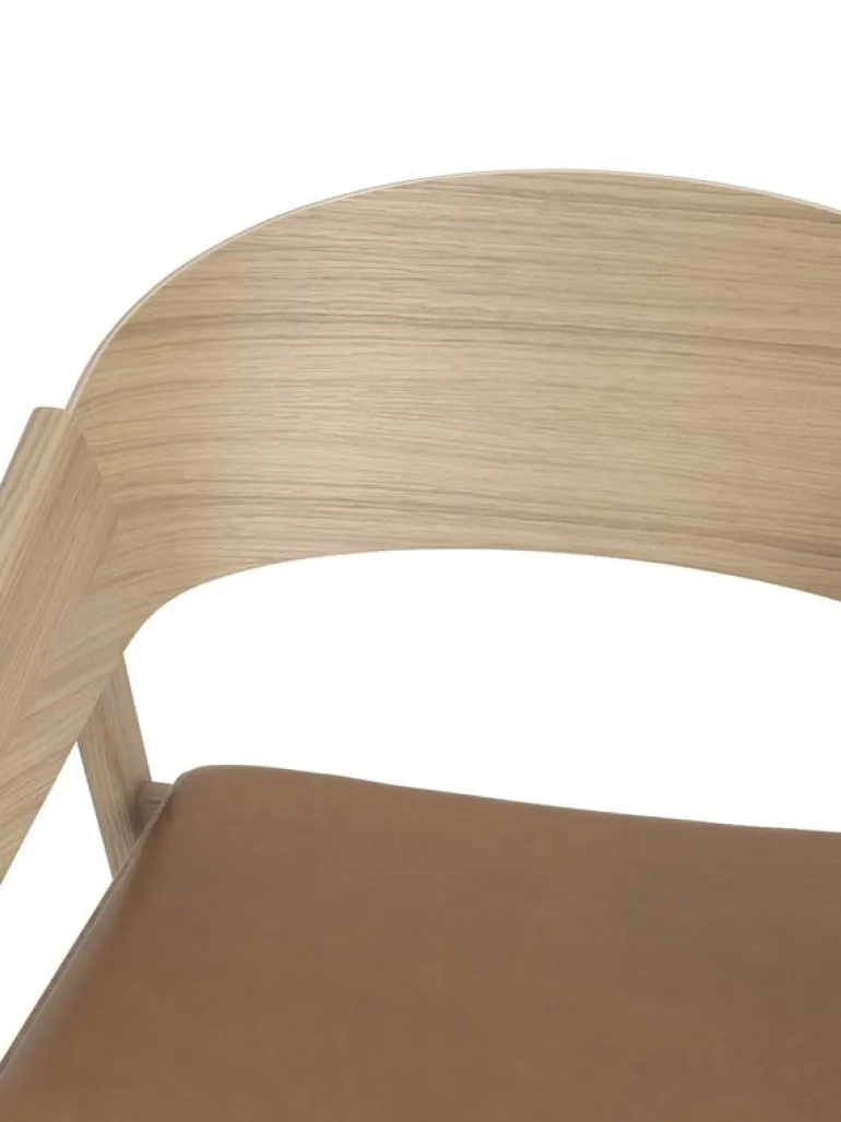 Muuto Cover lounge chair, oak - cognac leather
