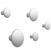 Muuto Dots Metal coat hooks, set of 5, aluminium
