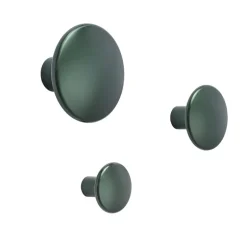 Muuto Dots Metal coat hook, dark green