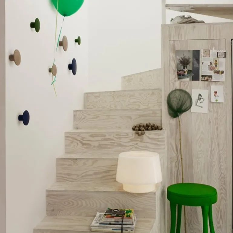 Muuto Dots Wood coat hooks, set of 5, black