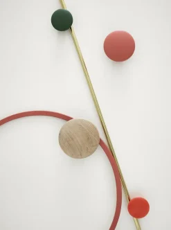 Muuto Dots Wood coat hook, dusty green