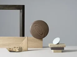 Muuto Dots Wood coat hook, stained dark brown