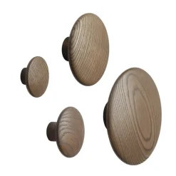 Muuto Dots Wood coat hook, stained dark brown