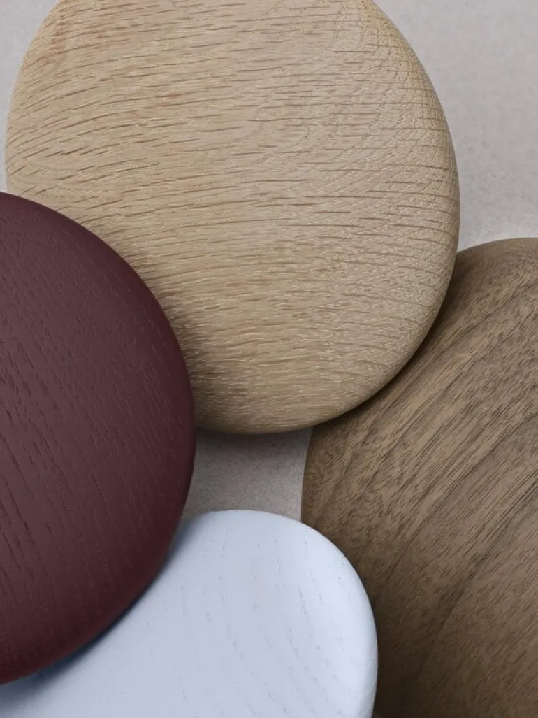 Muuto Dots Wood coat hook, stained dark brown