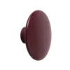 Muuto Dots Wood coat hook, burgundy