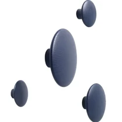 Muuto Dots Wood coat hook, midnight blue