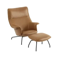 Muuto Doze lounge chair, cognac leather - anthracite