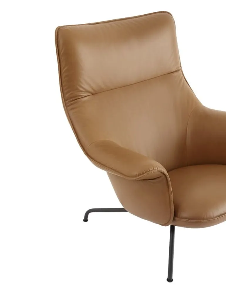 Muuto Doze lounge chair, cognac leather - anthracite
