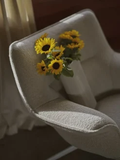 Muuto Doze lounge chair, low, swivel base, grey - beige Hearth 007