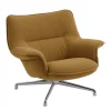 Muuto Doze lounge chair, low, swivel base,  pol. alum-brown Hearth 008