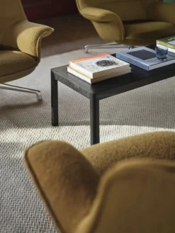 Muuto Doze lounge chair, low, swivel base, pol. alum-brown Hearth 008