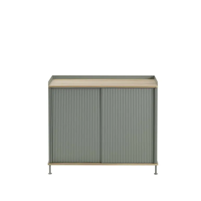 Muuto Enfold sideboard, 100 cm, high, oak - dusty green