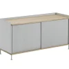 Muuto Enfold sideboard, 124 cm, low, oak - grey