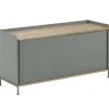 Muuto Enfold sideboard, 124 cm, low, oak - dusty green