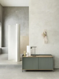 Muuto Enfold sideboard, 124 cm, low, oak - dusty green