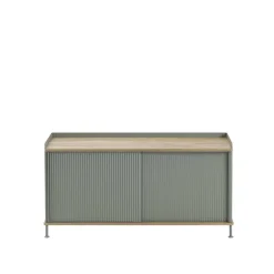 Muuto Enfold sideboard, 124 cm, low, oak - dusty green