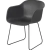 Muuto Fiber armchair, sled base, black