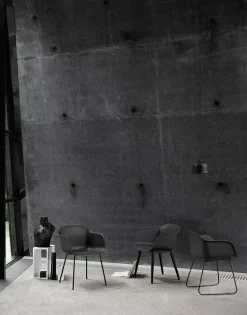 Muuto Fiber armchair, sled base, black