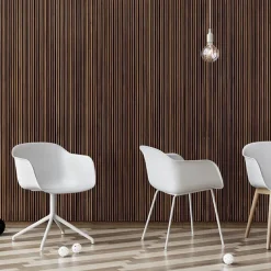 Muuto Fiber armchair, swivel base, dusty green