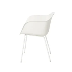 Muuto Fiber armchair, tube base, white