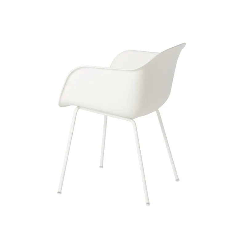 Muuto Fiber armchair, tube base, white