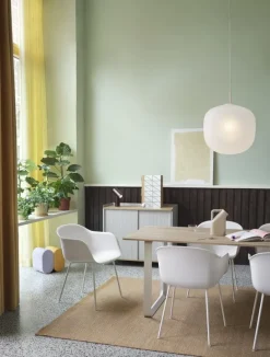 Muuto Fiber armchair, tube base, white