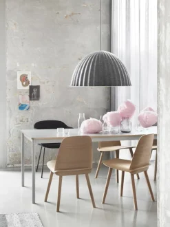 Muuto Fiber armchair, tube base, Remix 183 - black
