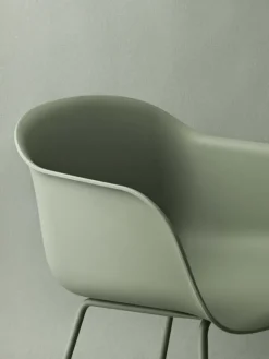 Muuto Fiber armchair, tube base, green