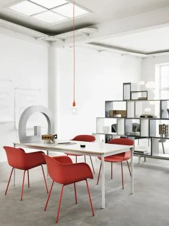 Muuto Fiber armchair, tube base, green