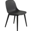 Muuto Fiber armchair, wood base, black