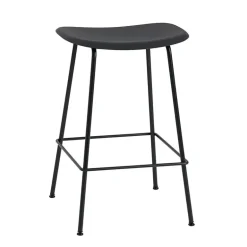 Muuto Fiber counter stool, 65 cm, tube base, black