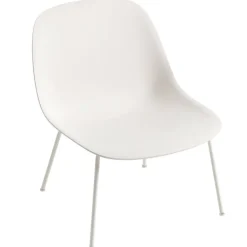 Muuto Fiber lounge chair, tube base, white