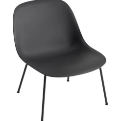 Muuto Fiber lounge chair, tube base, black
