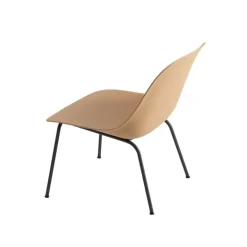 Muuto Fiber lounge chair, tube base, ochre - black