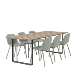 Muuto Fiber Outdoor side chair, dusty green