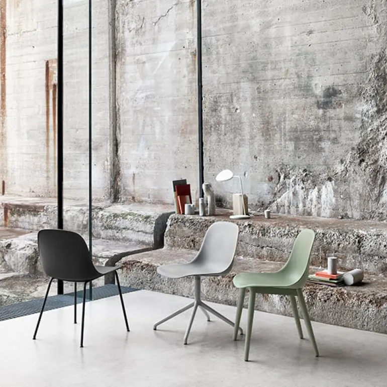 Muuto Fiber side chair, Remix 183 - black