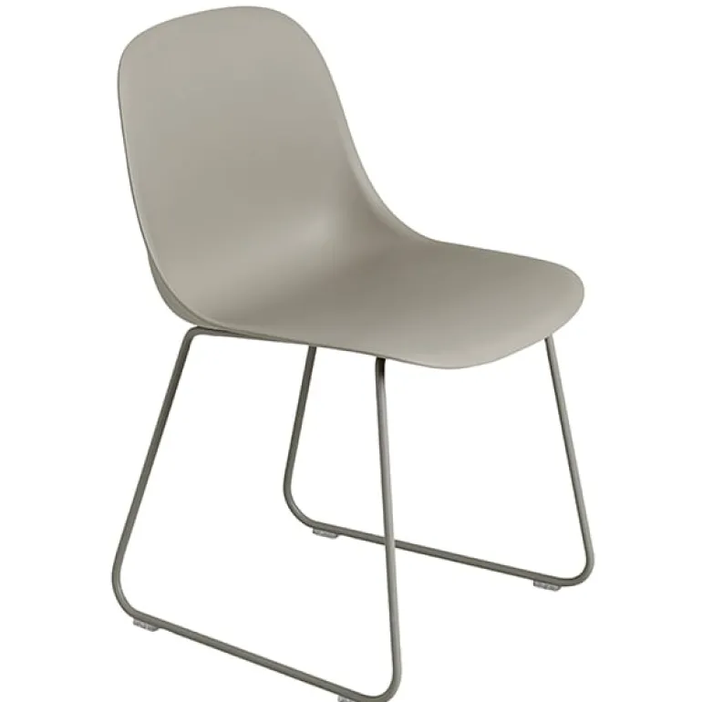 Muuto Fiber side chair, sled base, grey
